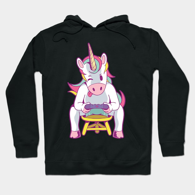 Unicorn gamer controller Hoodie by Shadowbyte91